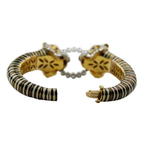 Bracelet pour femme Tigres dans le style du designer David Webb. Emaille 6.5 - Foto 3