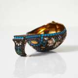 Kovsh en argent. Pavel Ovchinnikov Moscou 1899-1908 Silver 84 Cloisonné enamel Gilding Neo-Russian 5 - Foto 3