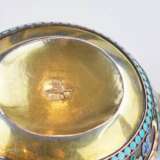 Kovsh en argent russe Silver 84 Cloisonné enamel Gilding Neo-Russian 4.5 - Foto 6