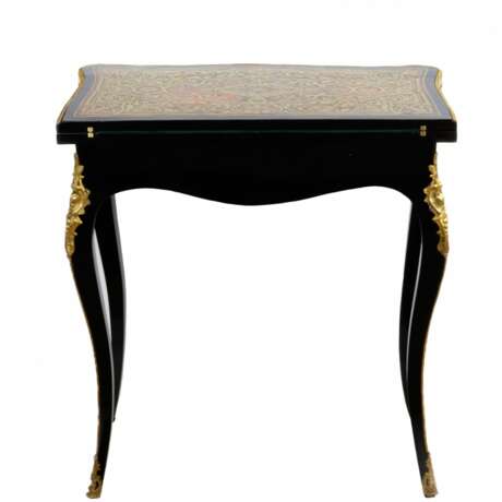 Table &agrave; cartes de style Boulle. Marquetry Boulle 77 - Foto 4