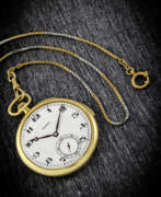 Minutenrepetition. CARTIER. AN 18K GOLD MINUTE REPEATING POCKET WATCH