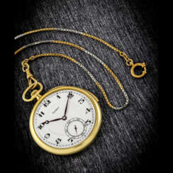 CARTIER. AN 18K GOLD MINUTE REPEATING POCKET WATCH