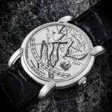 VACHERON CONSTANTIN. A VERY RARE PLATINUM AUTOMATIC LIMITED EDITION DOUBLE RETROGRADE WRISTWATCH WITH SOUTH EAST-ASIA MAP - Foto 1