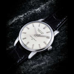 GRAND SEIKO. AN EXTREMELY RARE PLATINUM WRISTWATCH WITH SWEEP CENTRE SECONDS