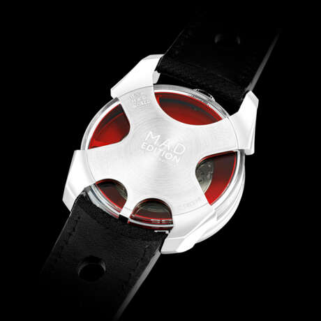 M.A.D.EDITIONS. A STAINLESS STEEL AUTOMATIC SEMI-SKELETONISED WRISTWATCH - фото 2