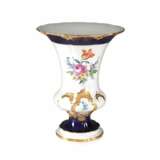 Vase de Meissen peint &agrave; cartouches d`or et de cobalt. Vergoldung 24 - Foto 1
