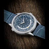 PATEK PHILIPPE. A LADY`S ATTRACTIVE 18K WHITE GOLD AND DIAMOND-SET AUTOMATIC WORLD TIME WRISTWATCH - Foto 1