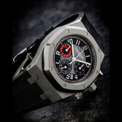 AUDEMARS PIGUET. A STAINLESS STEEL LIMITED EDITION AUTOMATIC CHRONOGRAPH WRISTWATCH WITH DATE