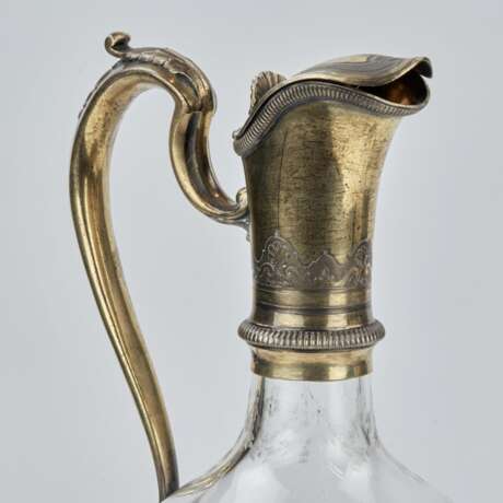Paire d`elegantes verseuses en verre &agrave; l`argent dore. ODIOT. Fin du 19&egrave;me si&egrave;cle. Silver Glass Napoleon III 27 - Foto 5