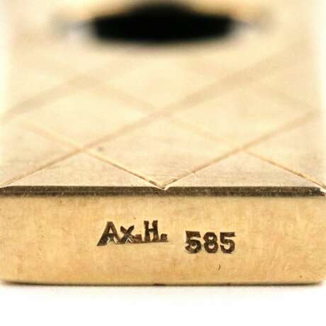 Ouvre-cigare de poche en or avec lame en acier Solingen. Bijoutier Axel Holm. Steel 5.3 - photo 4