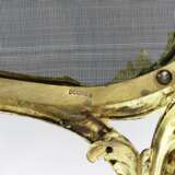 Bouhon. Pare-feu de cheminee en bronze dore avec grillage de protection en metal de style Louis XV. Métal Neorococo 75 - photo 5