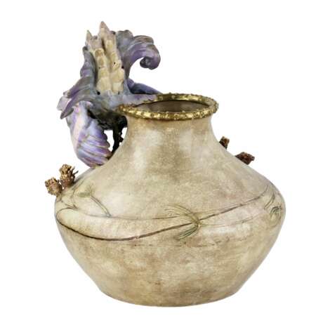 Cache-pot en ceramique. Edouard STELLMACHER. 1905 Keramik Art Nouveau 52 - Foto 3