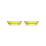 A FINE PAIR OF LEMON-YELLOW ENAMELLED DISHES - photo 2