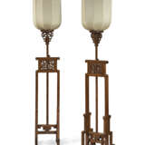 A PAIR OF HUANGHUALI ADJUSTABLE LAMP STANDS, DENGTAI - photo 1