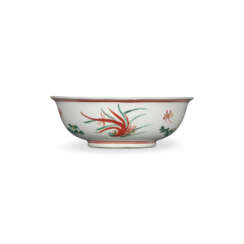 AN ENAMELLED ‘INSECT AND PLANT’ BOWL