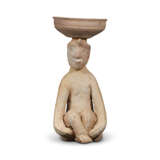 A POTTERY FOREIGNER-FORM LAMP STAND - photo 1