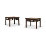A PAIR OF LARGE HUANGHUALI BAMBOO-FORM MEDITATION STOOLS, CHANDENG - фото 1