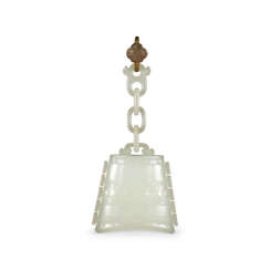 A WHITE JADE ARCHAISTIC BELL