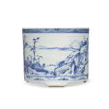 A RARE BLUE AND WHITE ‘MASTER OF THE ROCKS’ ‘LANDSCAPE’ CYLINDRICAL TRIPOD CENSER - photo 1