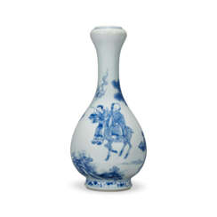 A BLUE AND WHITE ‘SHOULAO’ ‘GARLIC-MOUTH’ VASE