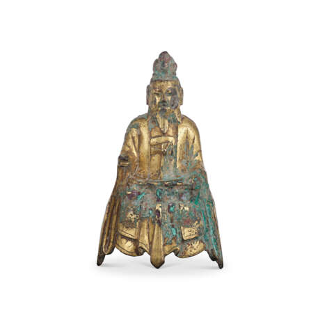 A VERY RARE AND FINELY CAST GILT-GRONZE FIGURE OF SEATED LAOZI - фото 2
