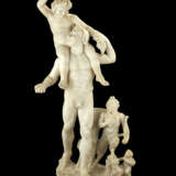 A ROMAN MARBLE GROUP STATUE OF BACCHUS, A SATYR, PAN AND CUPID - photo 1