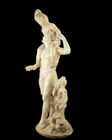 A ROMAN MARBLE GROUP STATUE OF BACCHUS, A SATYR, PAN AND CUPID - photo 2