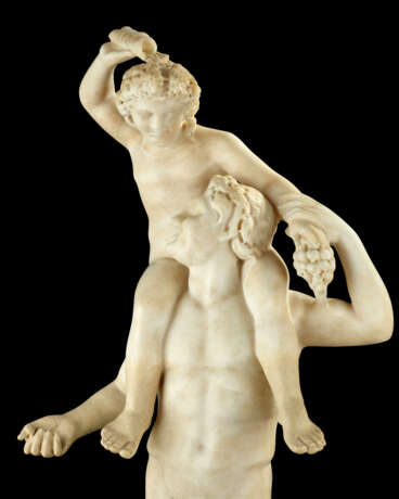 A ROMAN MARBLE GROUP STATUE OF BACCHUS, A SATYR, PAN AND CUPID - Foto 5