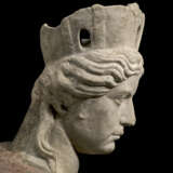 A ROMAN MARBLE HEAD OF CYBELE OR TYCHE - фото 6