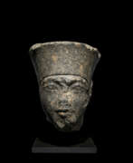 Granit. AN EGYPTIAN GRANODIORITE HEAD OF AMUN