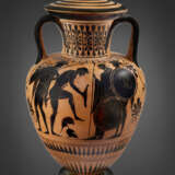 AN ATTIC BLACK-FIGURED NECK-AMPHORA AND LID - photo 2
