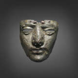 A ROMAN IRON AND TINNED BRASS MASK FROM A CAVALRY HELMET - photo 1