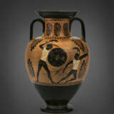 AN ETRUSCAN BLACK-FIGURED NECK-AMPHORA - Foto 1