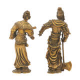 Paar asiatische Figuren aus Metall. 20. Jahrhundert. - photo 4