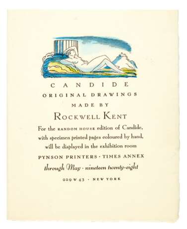 Rockwell Kent, illustrator | Original maquettes for Candide. New York, 1928, hand-coloured by the artist - photo 3