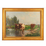 MERLOT, ÉMILE (1839-1900), "Kühe am Flussufer", - Foto 2