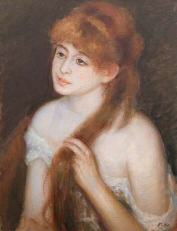 Molowiecki, Maxim (Ukrainischer Künstler) "Halbporträt einer jungen Frau mit rotem Haar", Öl/ Lw., monogr. u.r., 61x45 cm, ungerahmt - фото 1