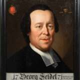 Ihle, Johann Eberhard (1727 Esslingen-1814 Nürnberg) "Porträt des Georg Seidel", Öl/Holz, sign. und datiert 1771 u.r., 40x33 cm, Rahmen (Holztafel wurde rückseitig stabilisiert, zu restaurieren) (dt. Maler, er gehörte zu den bedeuten… - фото 1