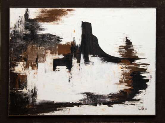 Wells, Donald (1929-2014) "Abstrakt", Öl/Lw., sign. u.r. und dat. ´74, 61x80 cm, Rahmen - Foto 1