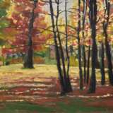 "Herbstlicher Park", Öl/ Sperrholz, monogr. HT?, 26,5-31 cm, Rahmen - photo 1