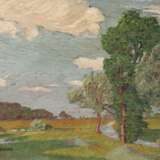 Loiseau, Gustav (1865-1935) zugeschrieben "Landschaft mit Bachlauf ", Öl/ Malfaser, sign. u.l., 28,5x38,5 cm, Rahmen - Foto 1