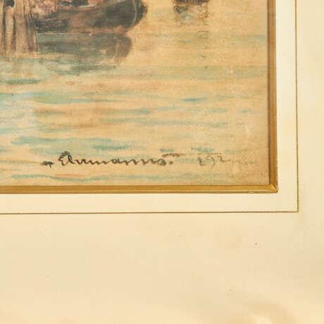 EHRMANNS, THEODOR von (1846-1923), "Segelboote auf dem Canal Grande vor Venedig", - фото 3