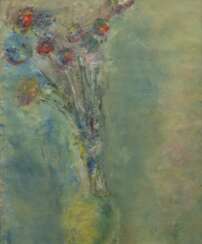 Boffin, Pierre (1907 Aachen-1991 Voerde) &quot;Blumenstrauß&quot;, Öl/ Papier, rückseitig sign. und dat. 23.6.55, 30x24 cm, hinter Glas und Rahmen