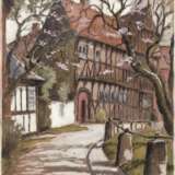 Gross, Einar (1895 Viborg-1962 Blokhus) Pendants "Straßenansichten", Pastell, sign. u.r. und u.l., je 33x24 cm, hinter Glas und Rahmen - photo 1
