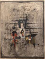 Friedländer, Jonny (1912 Pleß-1992 Paris) &amp;quot;Farbkomposition&amp;quot;, Aquatinta-Radierung, sign. u.r., 68x51 cm, im Passepartout hinter Glas und Rahmen