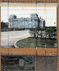 Javacev, Christo (1935 Gebrowo/ Bulgarien-2020 New York) &quot;Wrapped Reichstag&quot;, Multiple, sign. u.r. und dat. 1994, 27,5x21,5 cm, hinter Glas und Rahmen