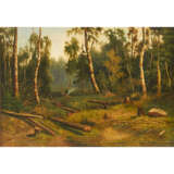 HACKENSÖLLNER, CAMILLO (1860-?), "Lagerfeuer auf einer Waldlichtung", - photo 1