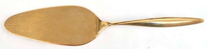 Tortenheber, WMF, 800er Silber vergoldet, Griff mit seitlichem Rillendekor, 65 g, L. 23,5 cm - photo 1