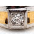 Brillant-Ring, 750er GG/ WG, Brillanten 0,4 ct./vsi, 6,8 g, RG 63 - Prix ​​des enchères