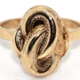 Ring, 585 GG, knotenförmiger Ringkopf 19. Jh., ges. 2,2 g, RG 52 - фото 1